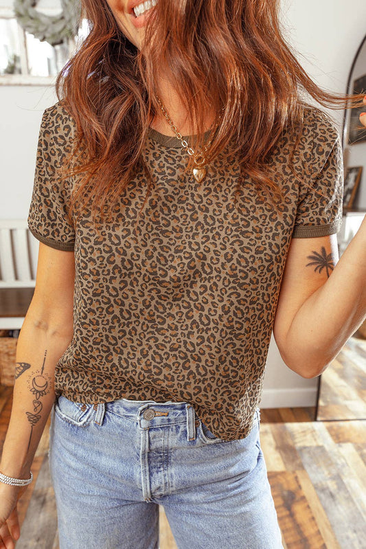 Leopard Short Sleeve T-Shirt