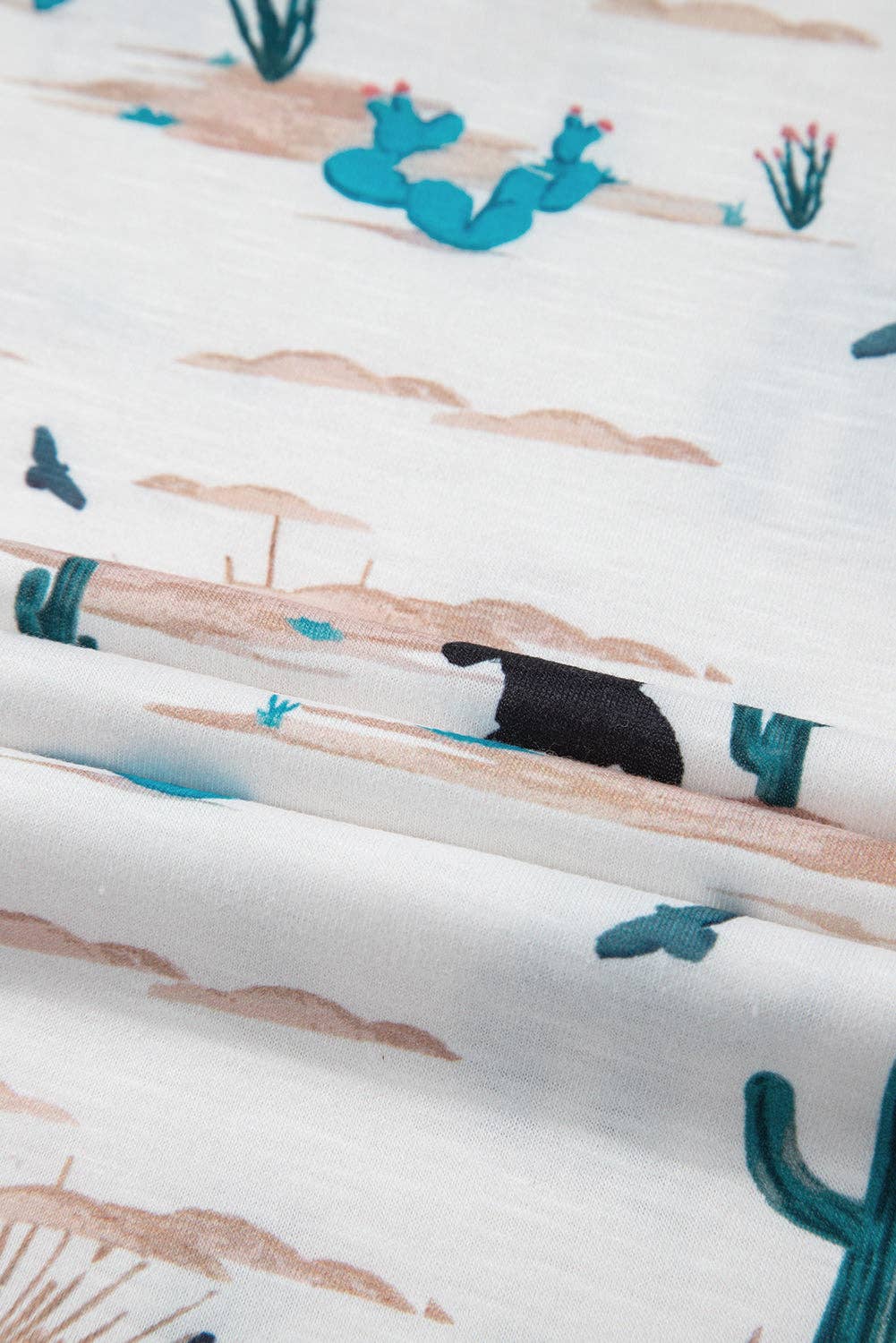 Western Cactus Short Sleeve Top