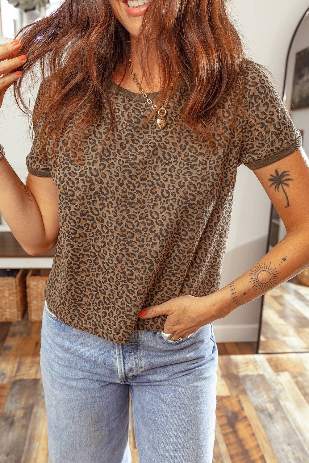 Leopard Short Sleeve T-Shirt